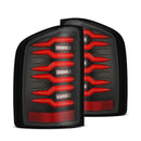 07-13 Chevy Silverado LUXX-Series LED Tail Lights Black-Red-1