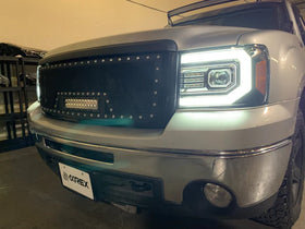 AlphaRex 07-13 GMC Sierra 1500 (No Clsc) LUXX-Series LED Proj HL Chrome w/Actv Lgt & Seq.Sig / DRL - 0