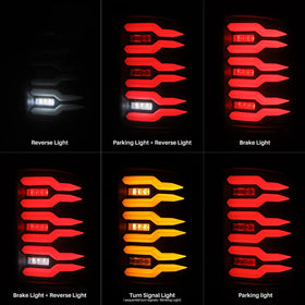 AlphaRex 07-13 GMC Sierra 1500/2500HD/3500HD Luxx Series LED Tail Lights - Alpha Black - 0