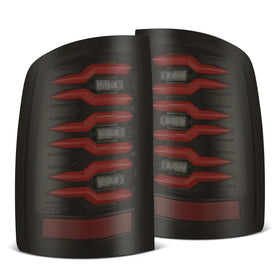 AlphaRex 07-13 GMC Sierra 1500/07-14 2500/3500HD (No Clsc/Dually) Luxx-Series LED Tail Lghts Blk Red