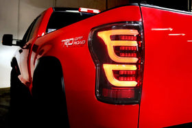 AlphaRex 07-13 Toyota Tundra LUXX-Series LED Tail Lights Alpha-Black - 0