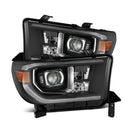 AlphaRex 07-13 Toyota Tundra / 08-17 Sequoia LUXX-Series LED Proj HL Blk w/Actv Lgt Seq. Sig + DRL-1