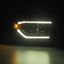 AlphaRex 07-13 Toyota Tundra / 08-17 Sequoia NOVA LED Proj HL Black w/Actv Light Seq. Sig + DRL-2