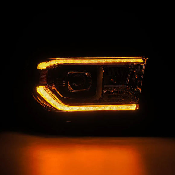 AlphaRex 07-13 Toyota Tundra / 08-17 Sequoia PRO-Series Projector Headlights Chrome w/Seq. Sig. + DR