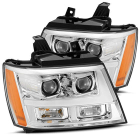 AlphaRex 07-14 Chevrolet Tahoe PRO-Series Proj Headlights Chrome w/Activ Light/Seq Signal/DRL