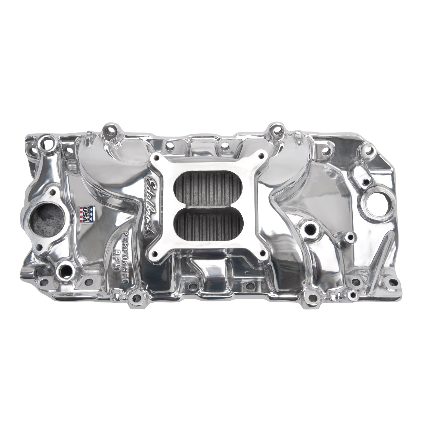 Edelbrock Polished B/B Chevy O-Port RPM Air-Gap Manifold - 0