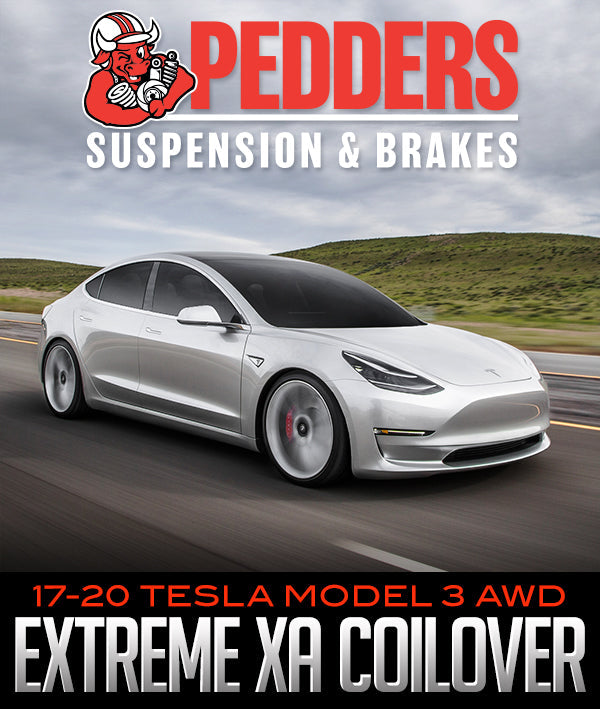 PEDDERS SUSPENSION EXTREME XA COILOVER KIT: 2017–2020 TESLA MODEL 3 AWD