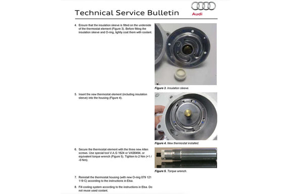 Audi OEM Coolant Thermostat for 17+R8 / Huracan (079198121)