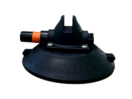 SeaSucker 6in. SeaSucker w/Flat-Top Stainless Steel D-Ring - Black