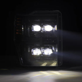 AlphaRex 08-10 Ford F250-550 NOVA-Series LED Projector Headlights Alpha-Blk w/Activ Light/Seq Signal - 0