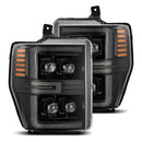 AlphaRex 08-10 Ford F250-550 NOVA-Series LED Projector Headlights Alpha-Blk w/Activ Light/Seq Signal-1