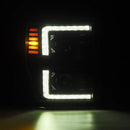 AlphaRex 08-10 Ford F250-550 PRO-Series Projector headlights Alpha-Black w/Activ Light/Seq Signal-3