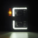 AlphaRex 08-10 Ford F250-550 PRO-Series Projector headlights Black w/Activ Light/Seq Signal-3