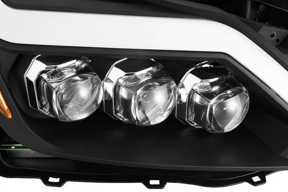 AlphaRex 08-13 Infiniti G37 NOVA LED Proj Headlights Alpha Black w/Activ Light/Seq Signal/Switch DRL