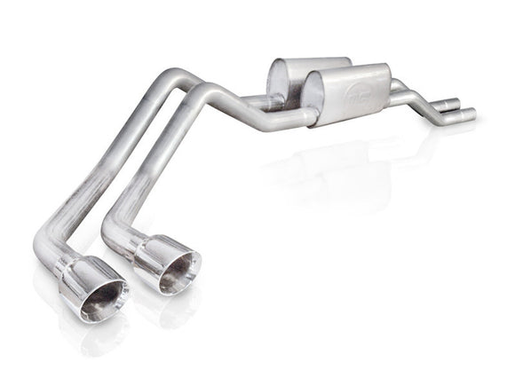 Stainless Works 2004-08 F150 5.4L Exhaust 2-1/2in Chambered Mufflers Under Bumper Exit