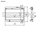 Koyo 84-87 Toyota Corolla GT-S 1.6L 4AGE AE86 Radiator-2