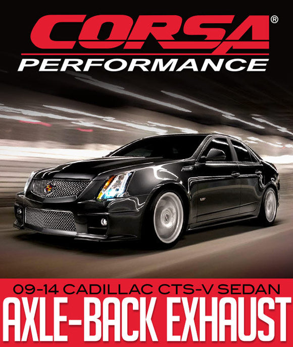 CORSA PERFORMANCE SPORT AXLE BACK EXHAUST: 2009–2014 CADILLAC CTS-V SEDAN