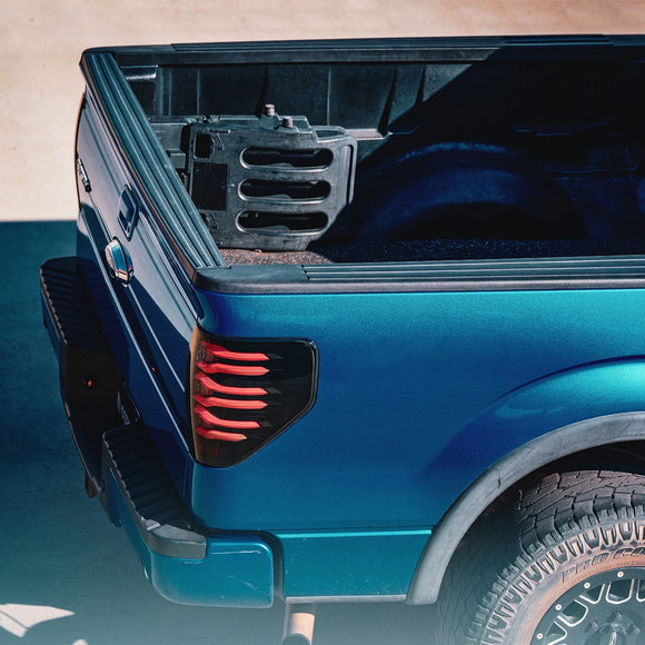 09-14 Ford F150 LUXX-Series LED Tail Lights Black-Red