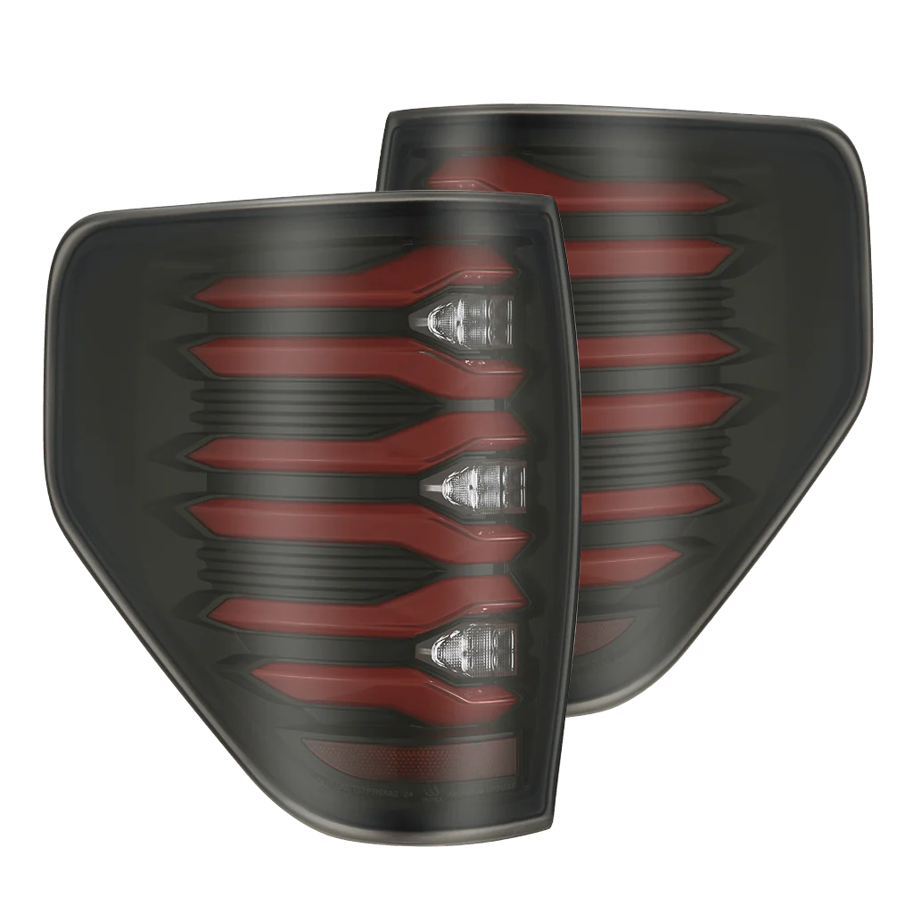 09-14 Ford F150 LUXX-Series LED Tail Lights Black-Red
