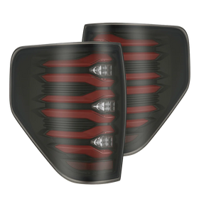09-14 Ford F150 LUXX-Series LED Tail Lights Black-Red