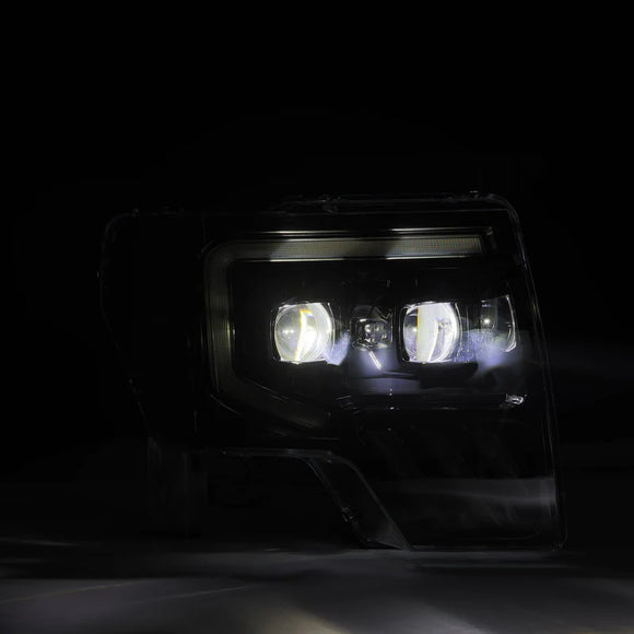 AlphaRex 09-14 Ford F150 MKII LUXX-Series LED Projector Headlights - Black
