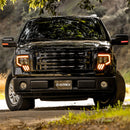 AlphaRex 09-14 Ford F150 NOVA-Series LED Prj. Headlights Black w/Activ Light & SeqSig /SB DBL-2