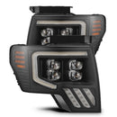 AlphaRex 09-14 Ford F150 NOVA-Series LED Prj. Headlights Black w/Activ Light & SeqSig /SB DBL-1