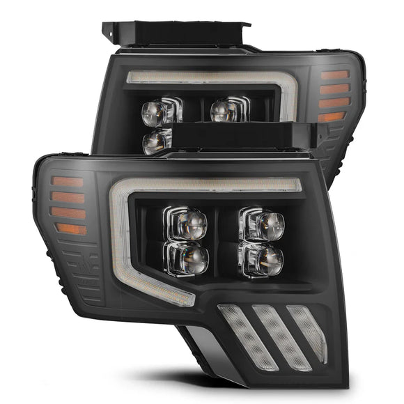 AlphaRex 09-14 Ford F150 NOVA-Series LED Prj. Headlights Black w/Activ Light & SeqSig /SB DBL