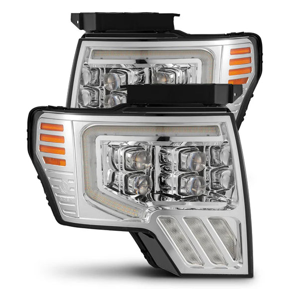 AlphaRex 09-14 Ford F150 NOVA-Series LED Prj. Headlights Chrome w/Activ Light & SeqSig /SB DBL