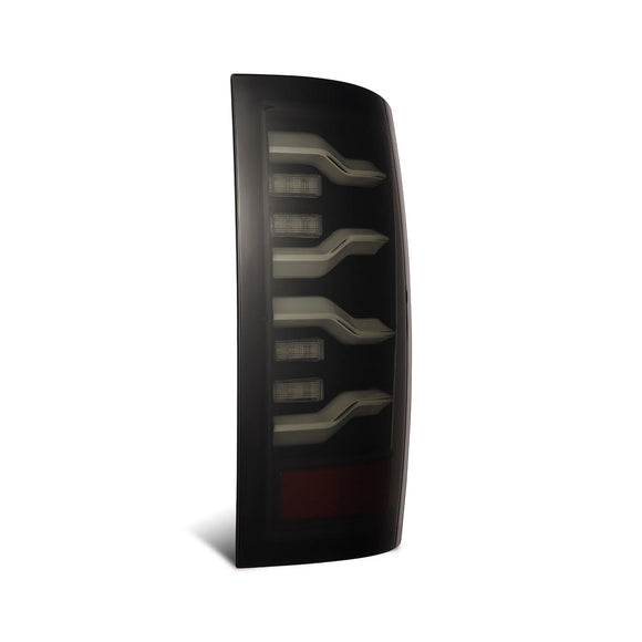 AlphaRex 09-18 Dodge Ram Luxx-Series LED Tail Lights Alpha-Black w/ Activation Light & Seq. Signal