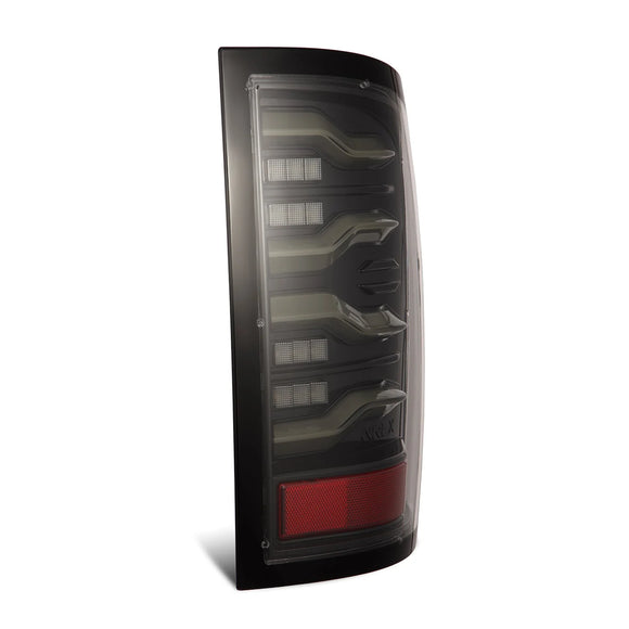 AlphaRex 09-18 Dodge Ram Luxx-Series LED Tail Lights Alpha-Black w/ Activation Light & Seq. Signal