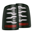 AlphaRex 09-18 Dodge Ram Luxx-Series LED Tail Lights Black w/ Activation Light & Sequential Signal-1