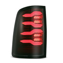 AlphaRex 09-18 Dodge RAM LUXX-Series LED Taillights Black Red w/Actv Light & SS-2