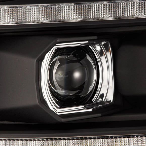 AlphaRex 09-18 Ram 1500/2500 PRO-Series Proj Headlights Black w/Sequential Signal and Top/Middle DRL