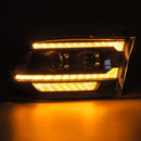 AlphaRex 09-18 Ram 1500/2500 PRO-Series Proj Headlights Black w/Sequential Signal and Top/Middle DRL-3