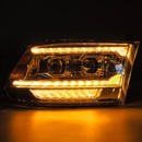 AlphaRex 09-18 Ram 1500 PRO-Series Proj Headlights Chrome w/ Sequential Signal and Top/Middle DRL-3
