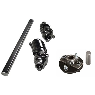 DETROIT SPEED INT SHFT W/VR PLAIN STEEL RAG JOINT CONV