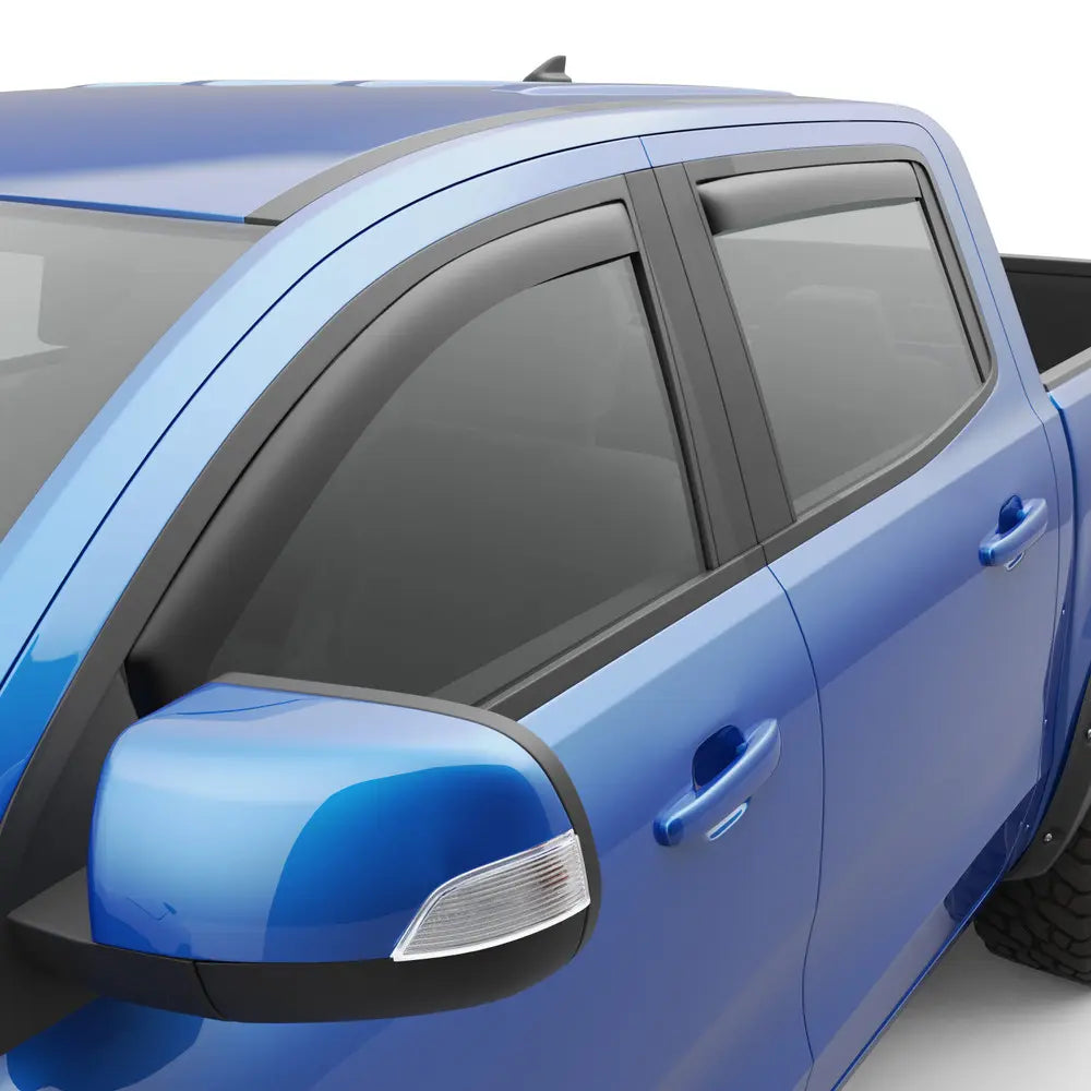 EGR 19-22 Ford Ranger In-Channel Window Visors Front/Rear Set Matte Black Crew Cab - 0