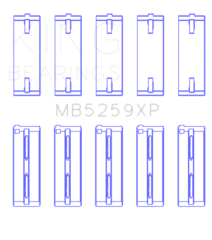 King Acura B18A1/B1/C1/C5 K20A / K24A (Size STD) Performance Main Bearing Set