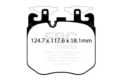 EBC 2019+ BMW X7 Bluestuff Front Brake Pads - 0