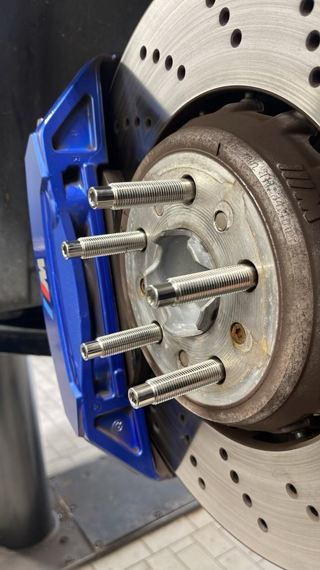 Wheel Mate Titanium Wheel Stud Conversion (Raw Ti) - M14x1.25 to M14x1.5 - 74mm - 60deg Lug Nut