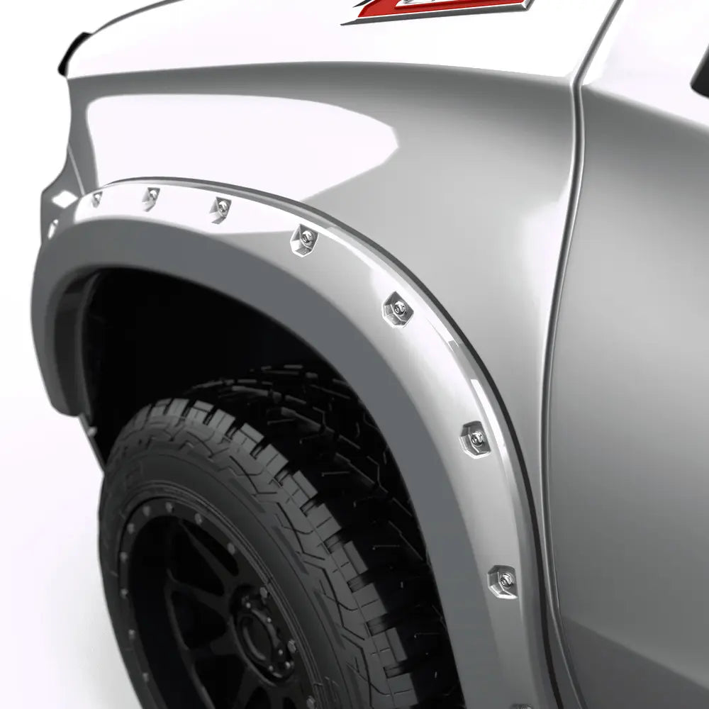 EGR 2019 Chevy 1500 Color Match Style Fender Flare - Set - Switchblade Silver - 0