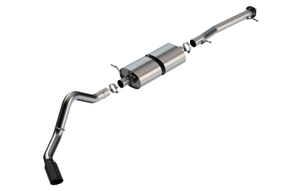 Borla 20-22 Chevrolet/GMC Silverado/Sierra 6.6L T-304 SS Cat-Back S-Type Exhaust - Black Chrome