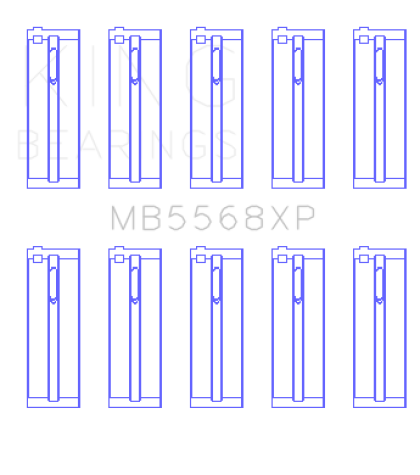 King Acura D16A1/97-01 Honda H22A4/98+ F23A Performance Main Bearing Set - Size STDX - 0