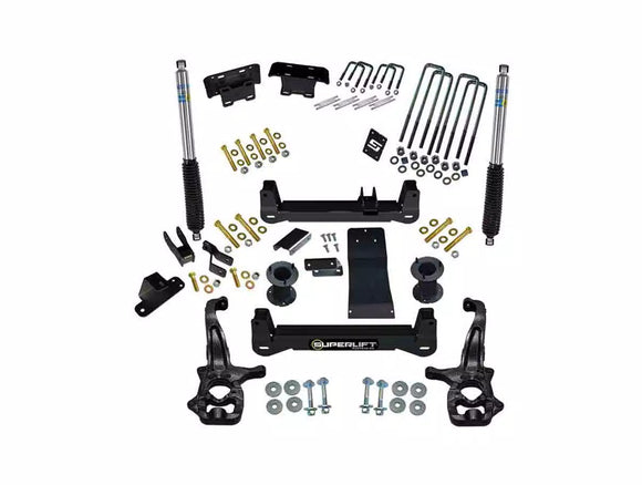 Superlift 2019 Chevy Silv 1500 4WD 6in Lift Kit w/ Alum/Stamped Steel Control Arms & BIL Rear Shocks
