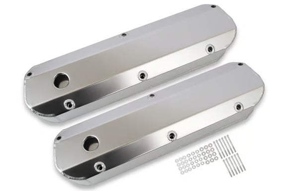 Mr. Gasket Fabricated Aluminum Valve Covers - Silver 1962-1985 Ford 221-351W Small Block