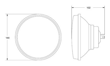 Hella Vision Plus 5.75 inch Round High/Low Beam Conversion Headlamp Kit - 0
