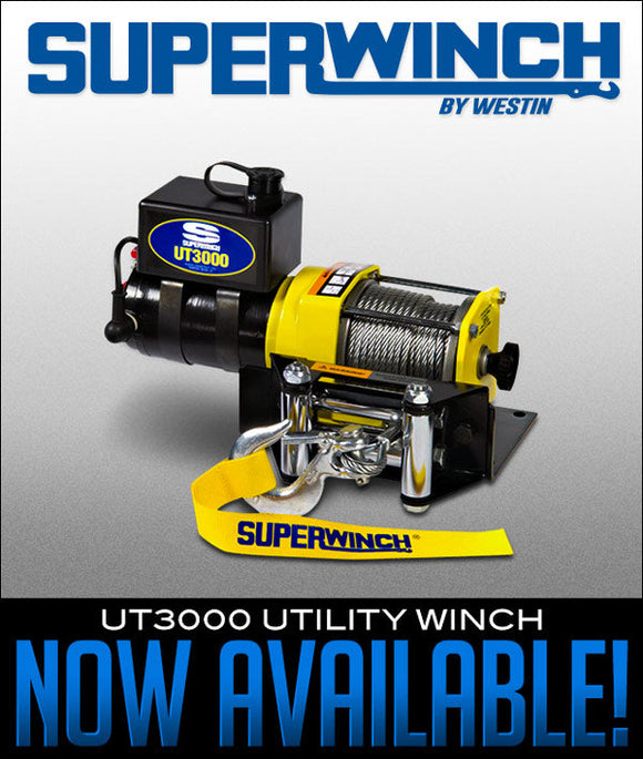 Superwinch 3000 LBS 12 VDC 3/16in x 40ft Steel Rope UT3000 Winch