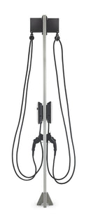 EvoCharge EVSE Dual Port Pedestal w/Retractors-1