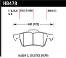 Hawk 13-14 Ford Focus ST / Mazda/ Volvo DTC-60 Race Rear Brake Pads-1